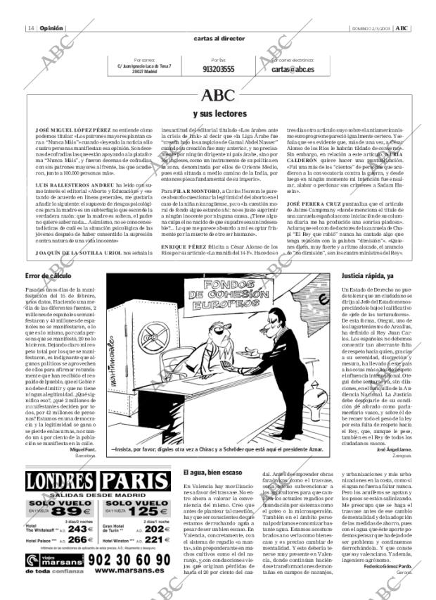ABC MADRID 02-03-2003 página 14