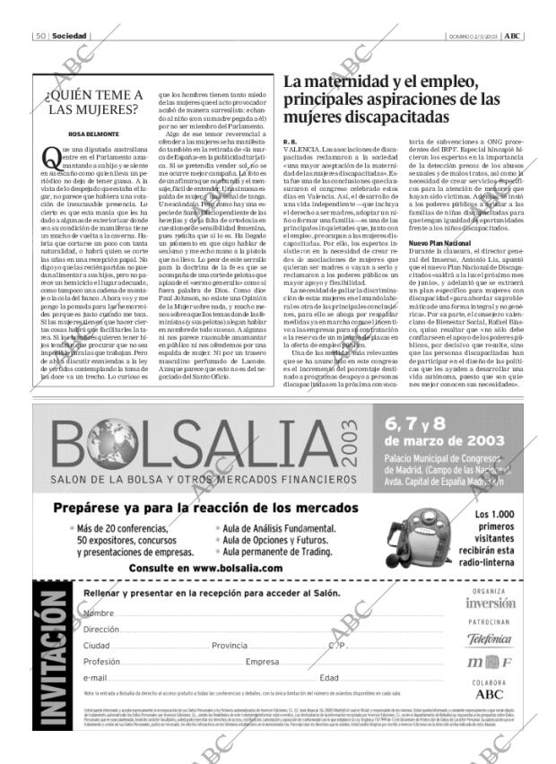 ABC MADRID 02-03-2003 página 50