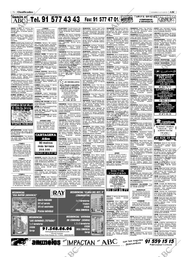 ABC MADRID 02-03-2003 página 76