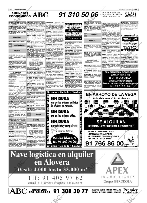 ABC MADRID 02-03-2003 página 96
