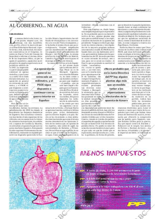 ABC MADRID 03-03-2003 página 27