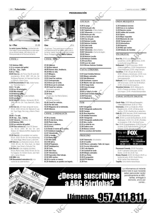 ABC CORDOBA 04-03-2003 página 86