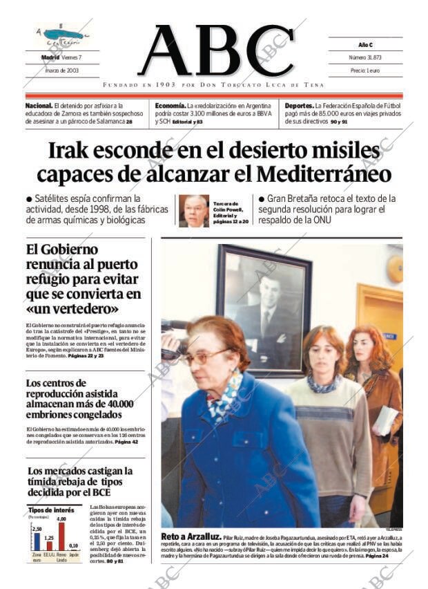 ABC MADRID 07-03-2003 página 1