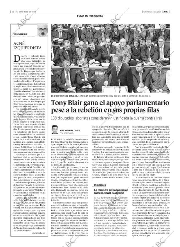 ABC MADRID 19-03-2003 página 18