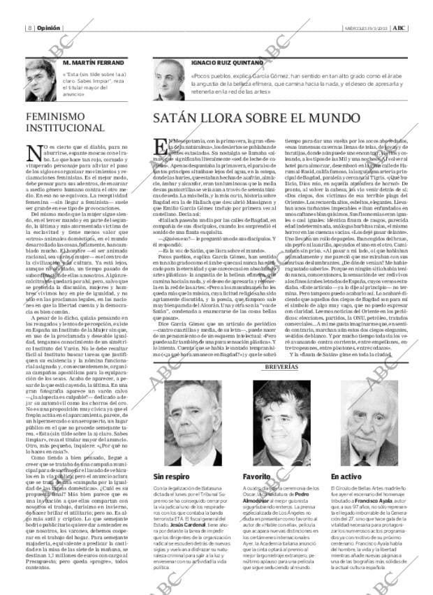 ABC MADRID 19-03-2003 página 8