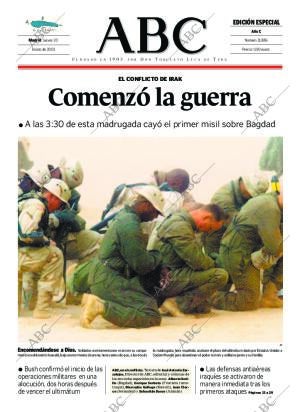 ABC MADRID 20-03-2003 página 1