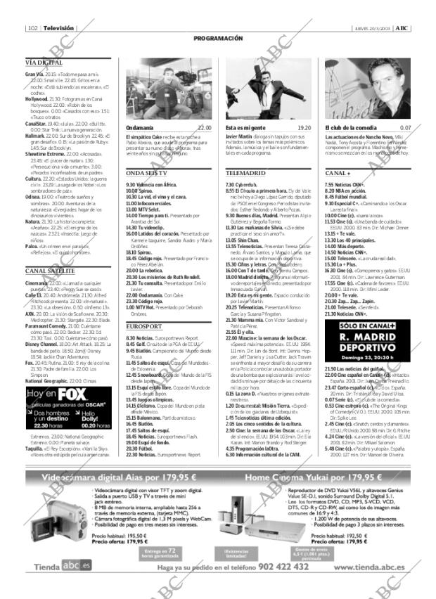 ABC MADRID 20-03-2003 página 102