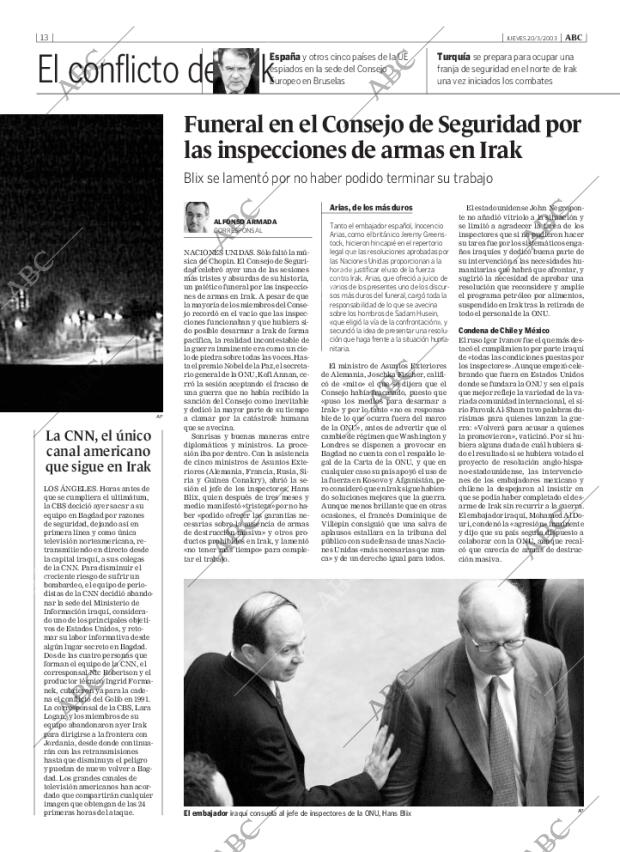 ABC MADRID 20-03-2003 página 13