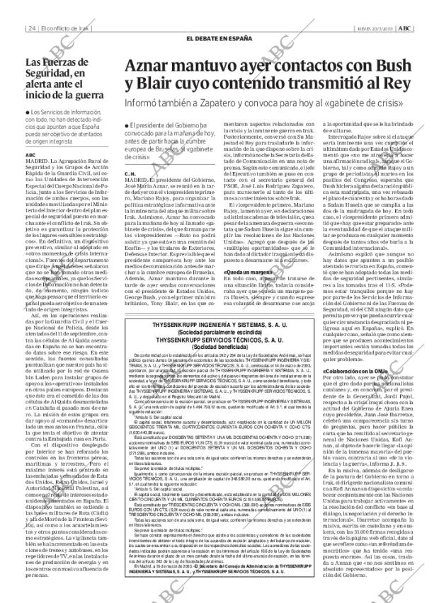 ABC MADRID 20-03-2003 página 24