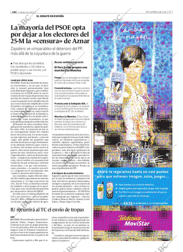 ABC MADRID 20-03-2003 página 27