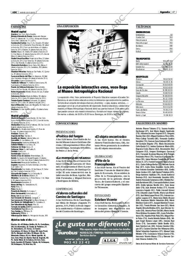 ABC MADRID 20-03-2003 página 47