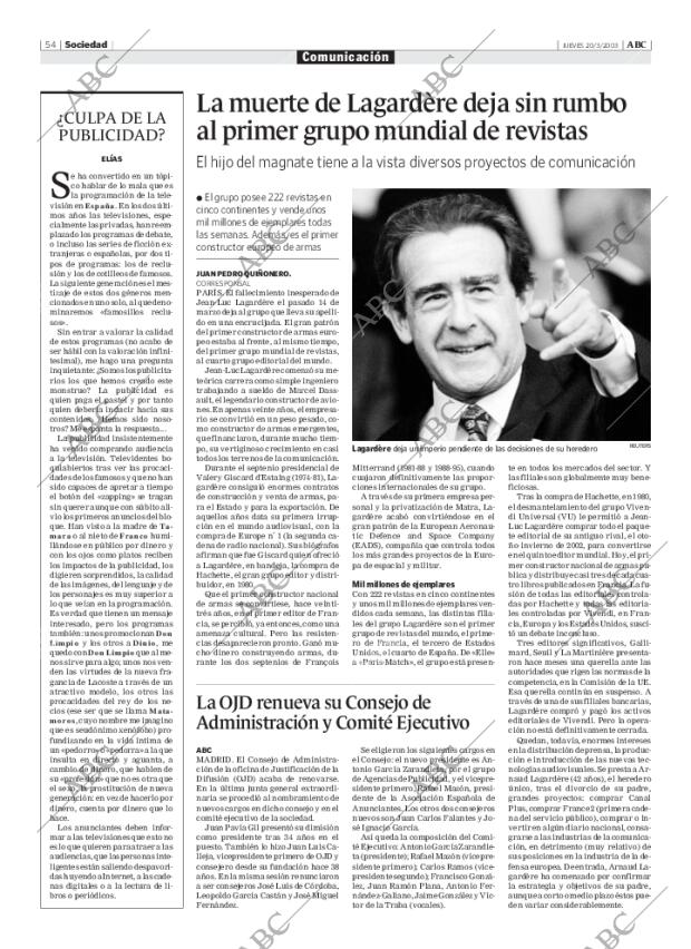 ABC MADRID 20-03-2003 página 54