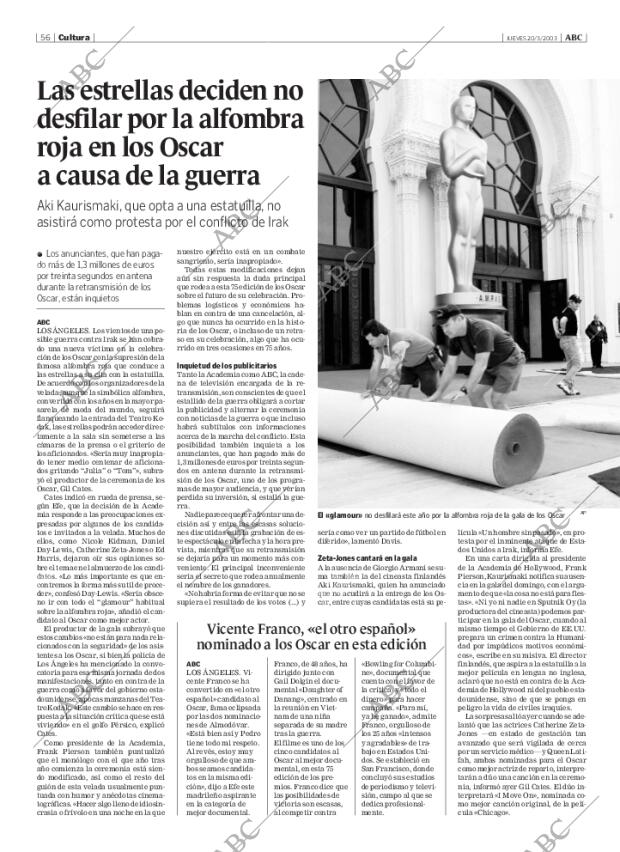 ABC MADRID 20-03-2003 página 56