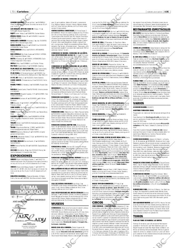 ABC MADRID 20-03-2003 página 70