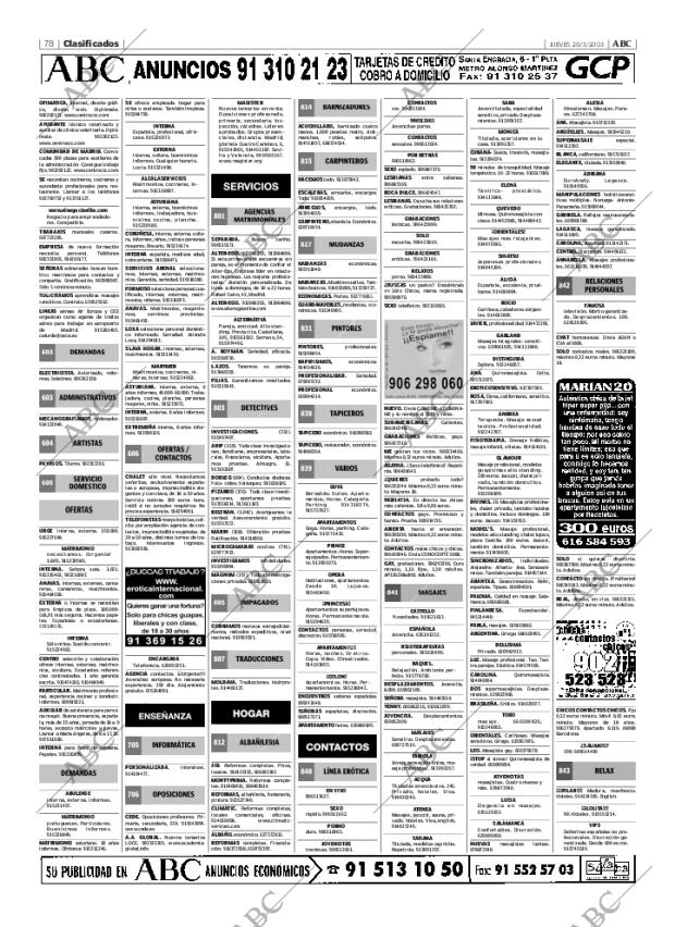 ABC MADRID 20-03-2003 página 78