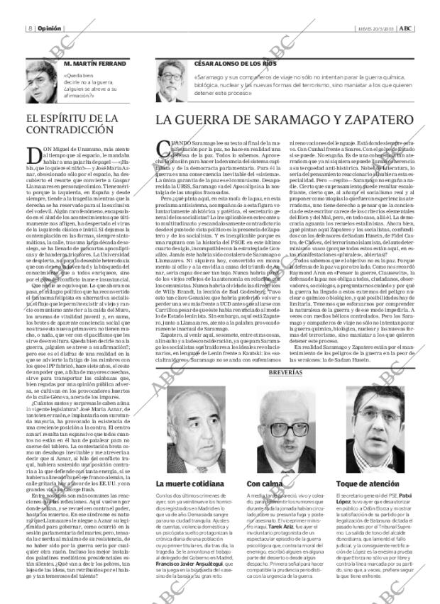 ABC MADRID 20-03-2003 página 8