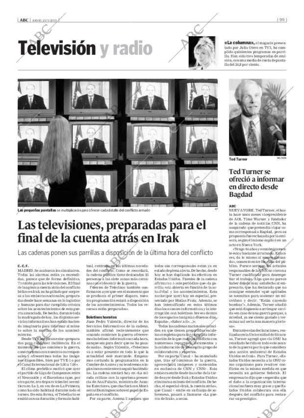 ABC MADRID 20-03-2003 página 99