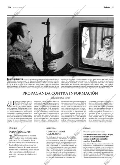 Periódico ABC CORDOBA 21-12-2003,portada - Archivo ABC