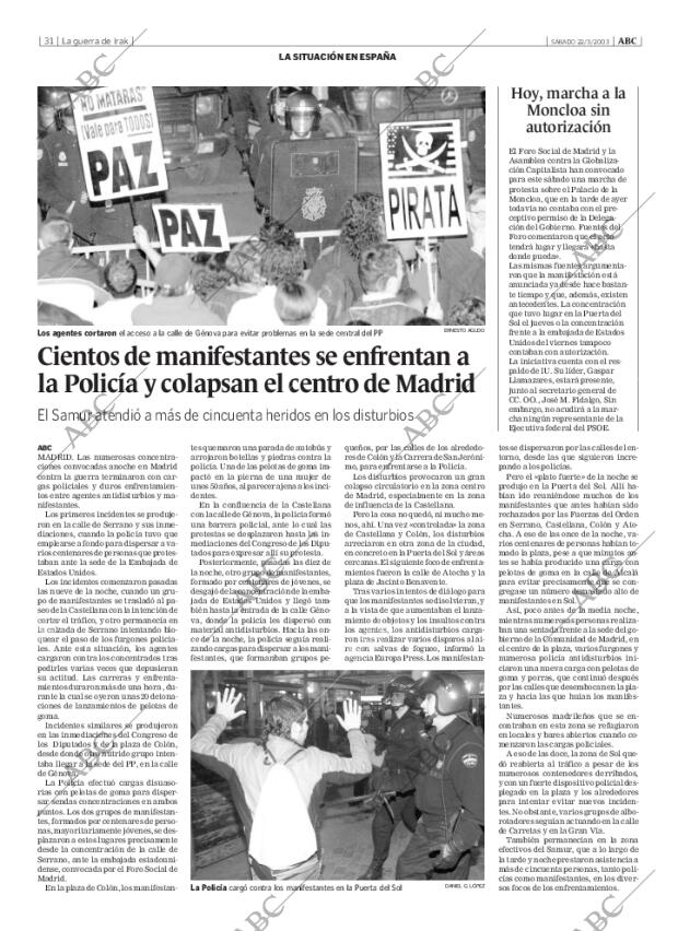 ABC MADRID 22-03-2003 página 31