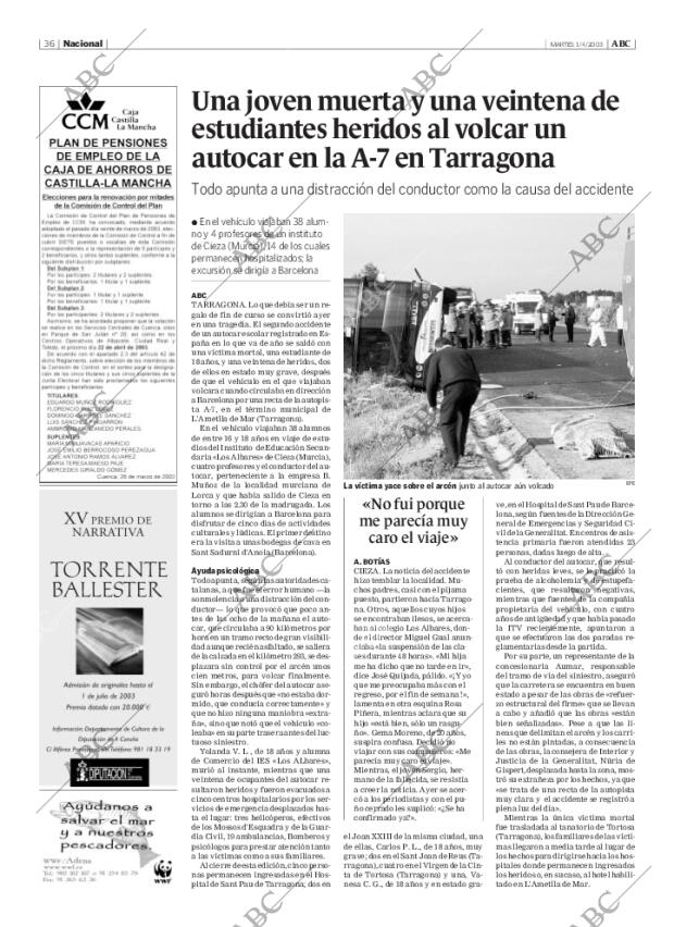 ABC MADRID 01-04-2003 página 36