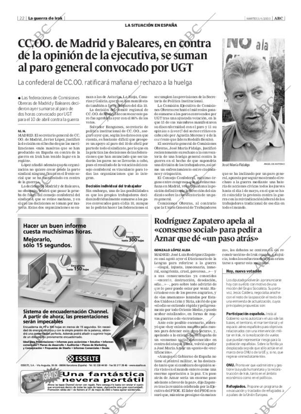 ABC SEVILLA 01-04-2003 página 22