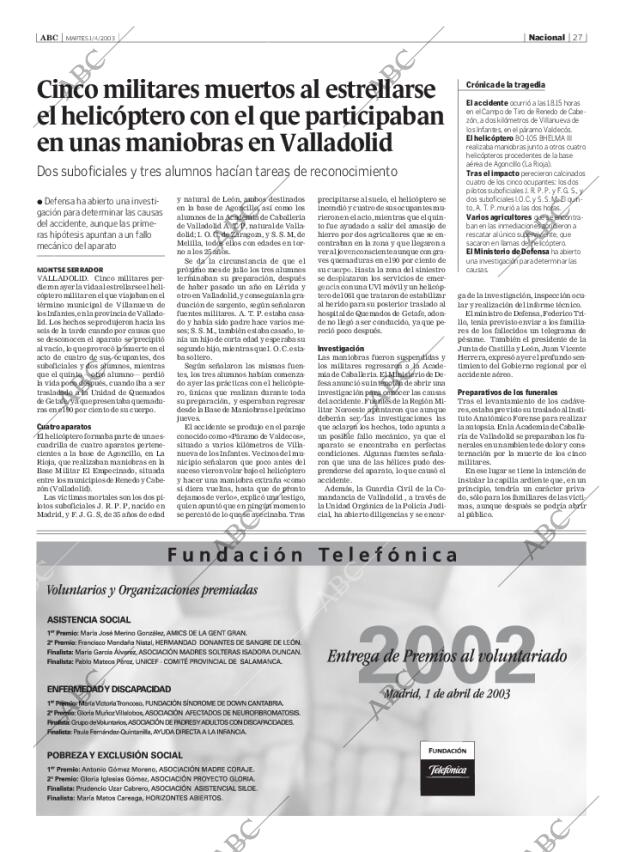 ABC SEVILLA 01-04-2003 página 27