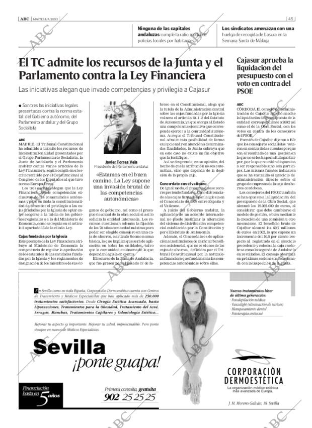 ABC SEVILLA 01-04-2003 página 45