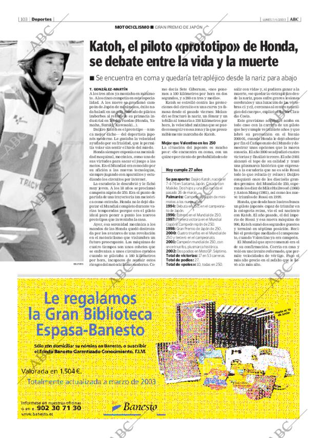 ABC MADRID 07-04-2003 página 103