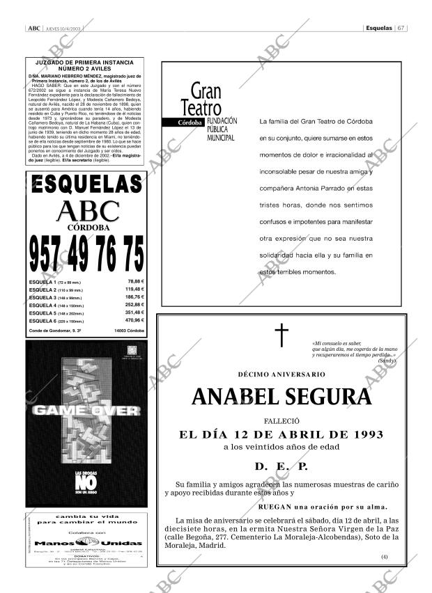 ABC CORDOBA 10-04-2003 página 67