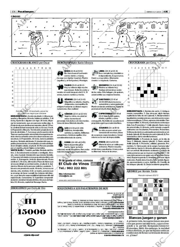 ABC MADRID 11-04-2003 página 106