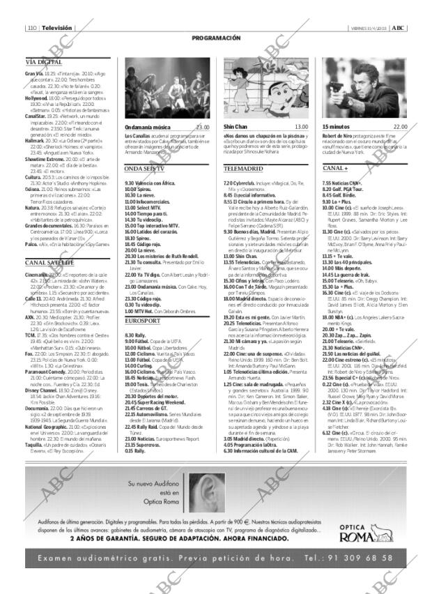 ABC MADRID 11-04-2003 página 110
