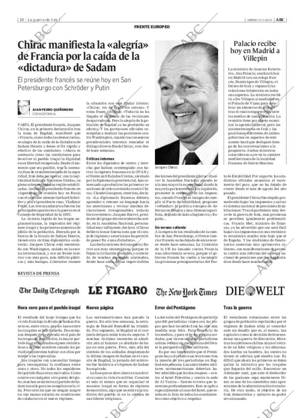 ABC MADRID 11-04-2003 página 18