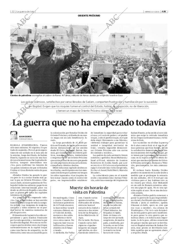 ABC MADRID 11-04-2003 página 22