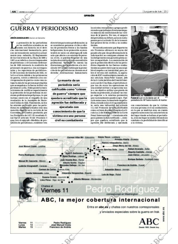 ABC MADRID 11-04-2003 página 23