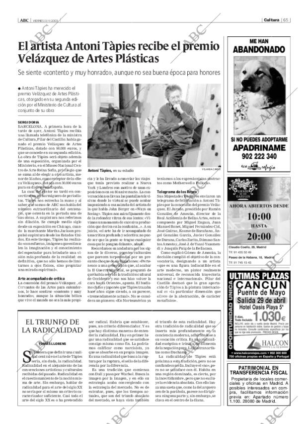 ABC MADRID 11-04-2003 página 65