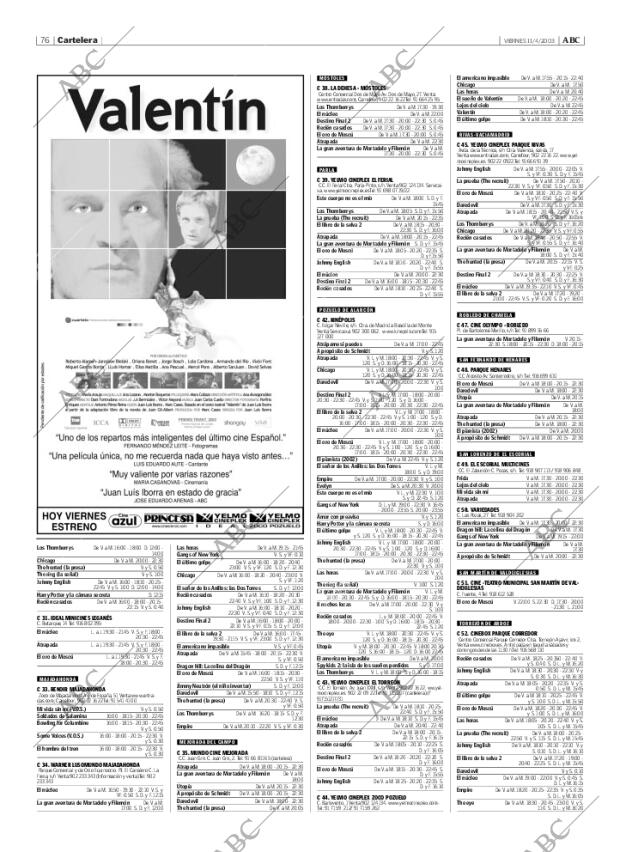ABC MADRID 11-04-2003 página 76