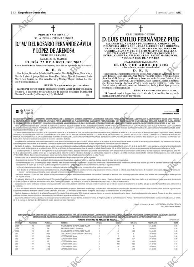 ABC MADRID 11-04-2003 página 82
