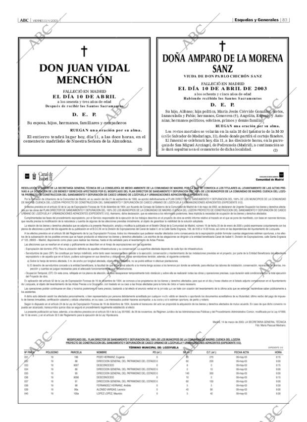 ABC MADRID 11-04-2003 página 83