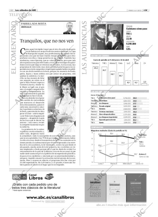 ABC MADRID 12-04-2003 página 112