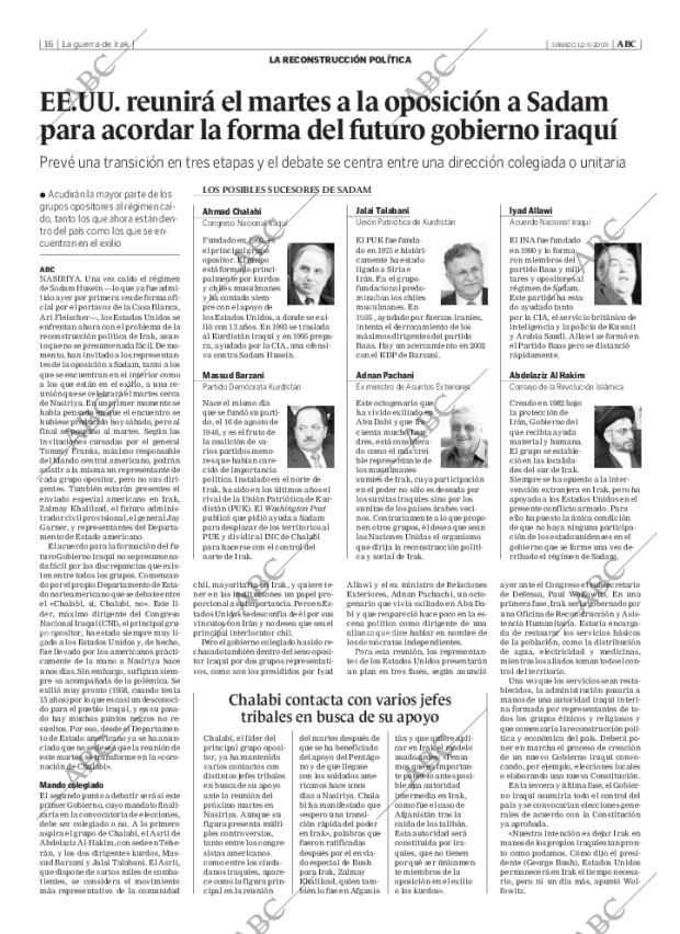 ABC MADRID 12-04-2003 página 16