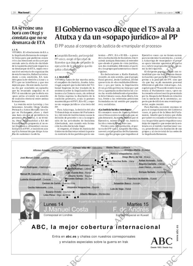 ABC MADRID 12-04-2003 página 28