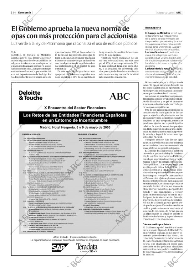 ABC MADRID 12-04-2003 página 84