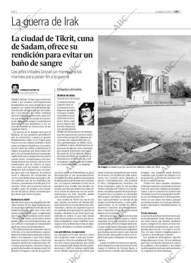 ABC MADRID 14-04-2003 página 12