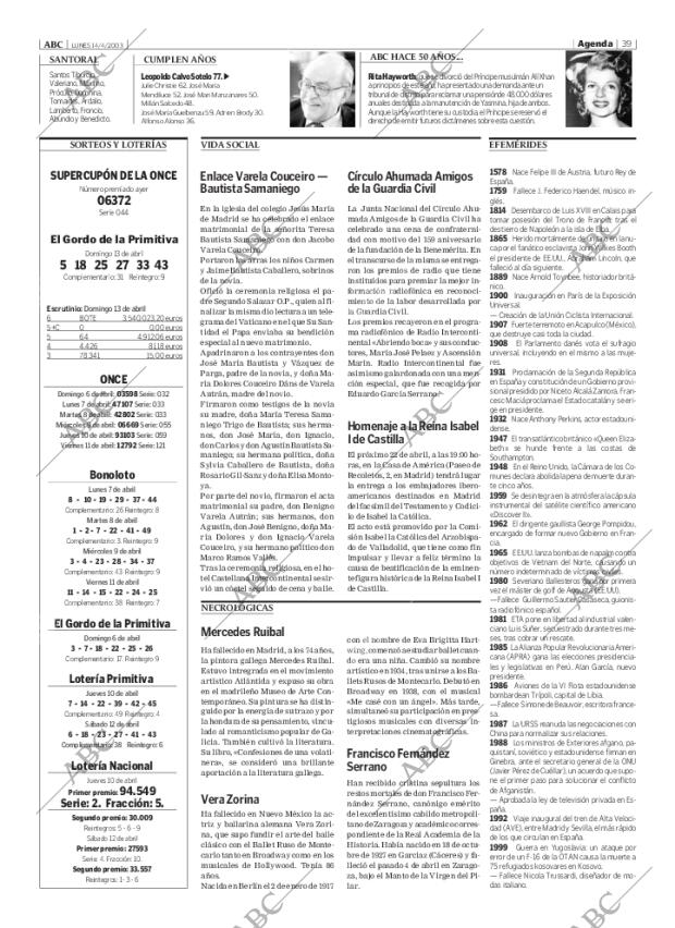 ABC MADRID 14-04-2003 página 39