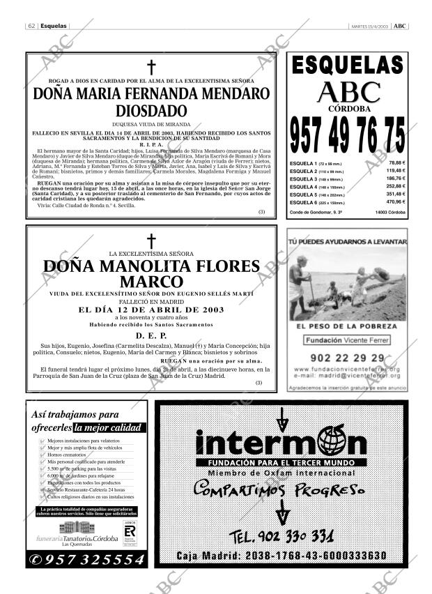 ABC CORDOBA 15-04-2003 página 62
