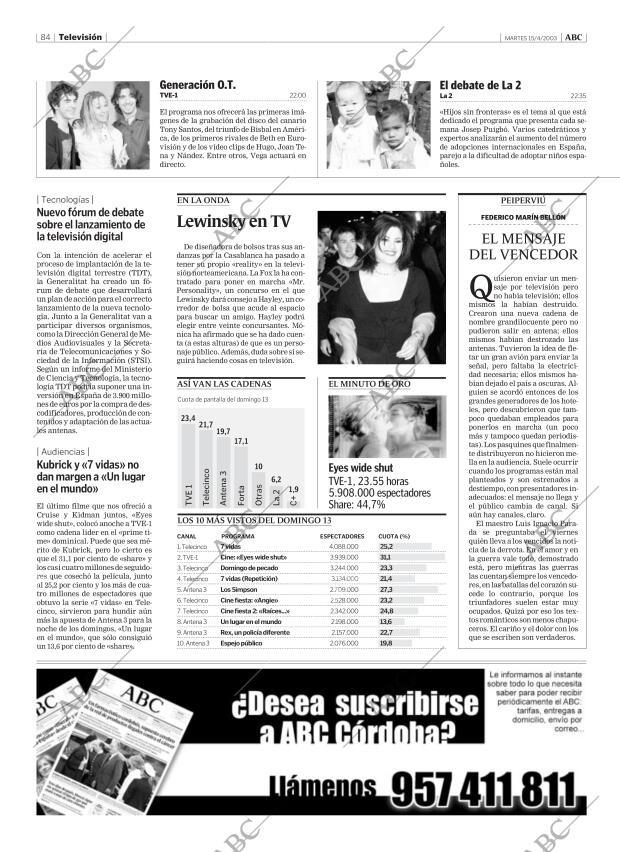 ABC CORDOBA 15-04-2003 página 84