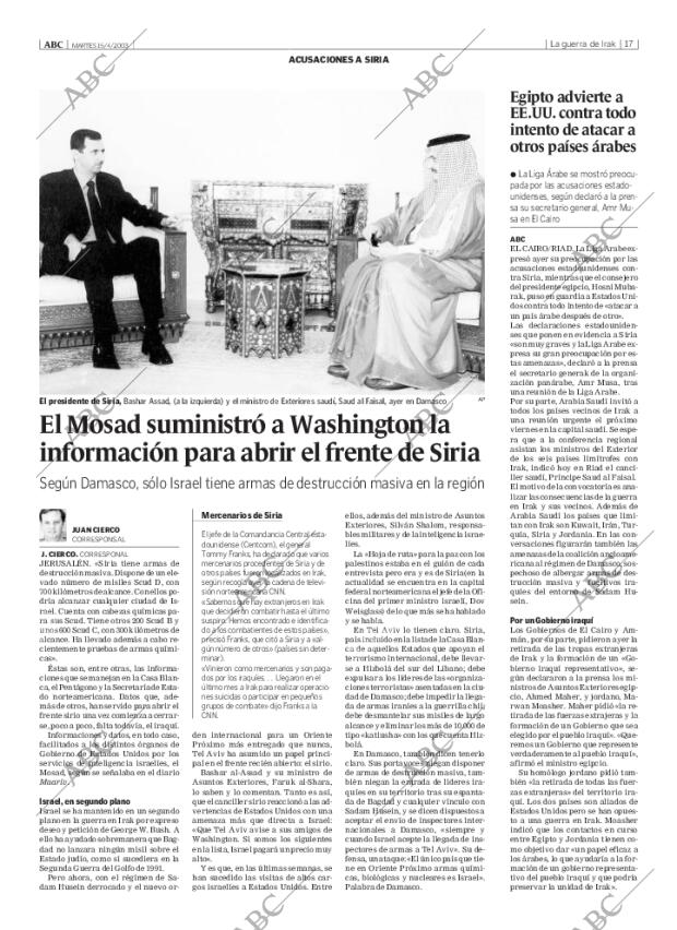 ABC MADRID 15-04-2003 página 17