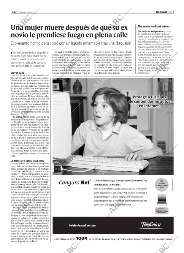 ABC MADRID 15-04-2003 página 29