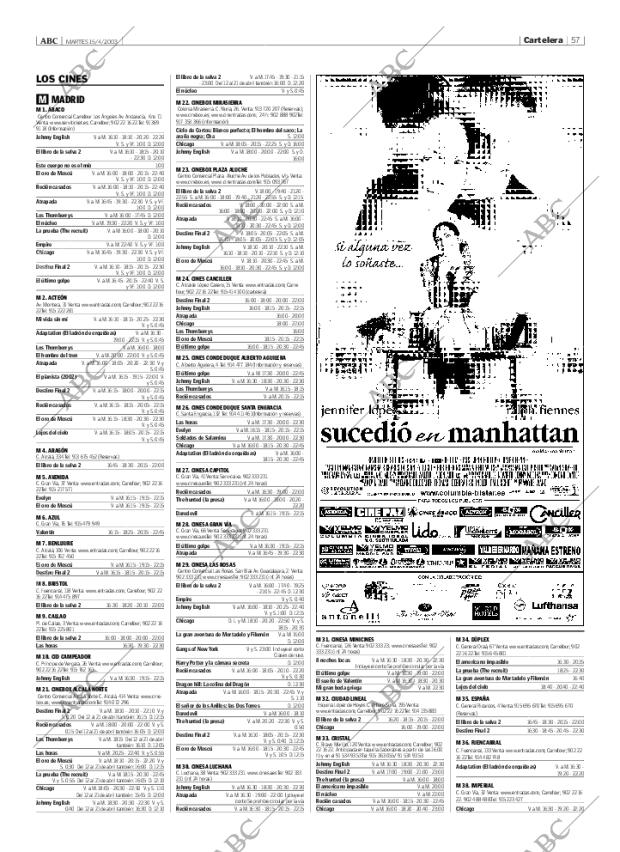 ABC MADRID 15-04-2003 página 57
