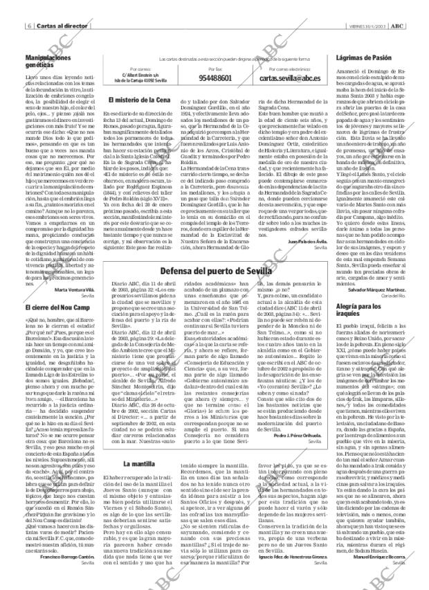 ABC SEVILLA 18-04-2003 página 6